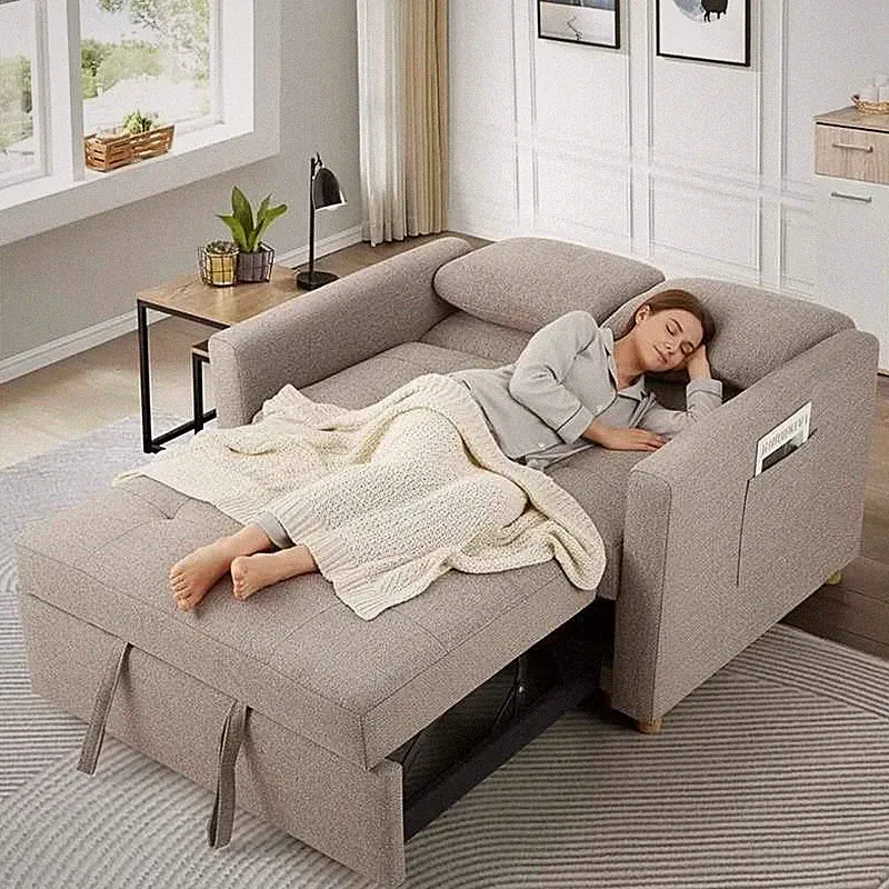 3-in-1 Convertible Sofa Bed Sleeper Couch Pull Out Bed 2-Seater Loveseat Futon⭐⭐