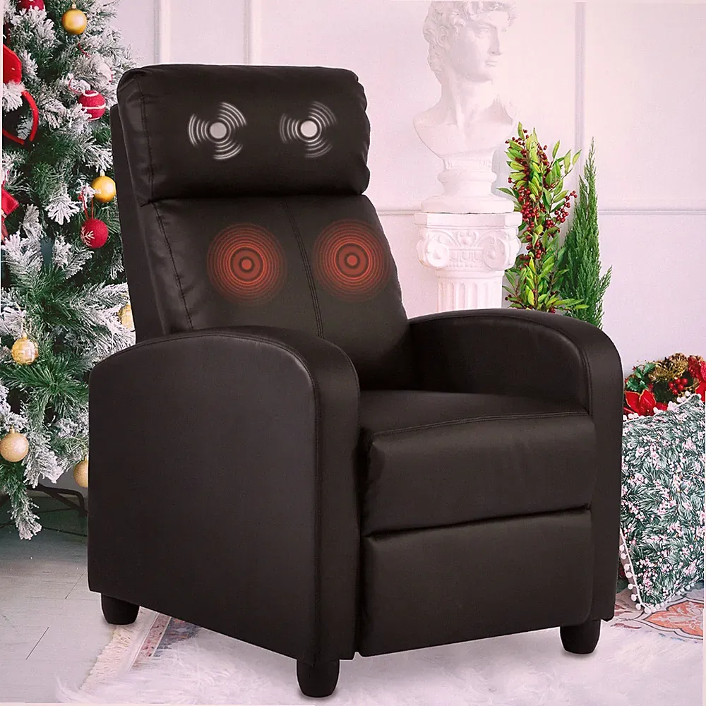 Massage Chair Recliner Chair Sofa Recliner Chair with Footrest PU Leather Sofa